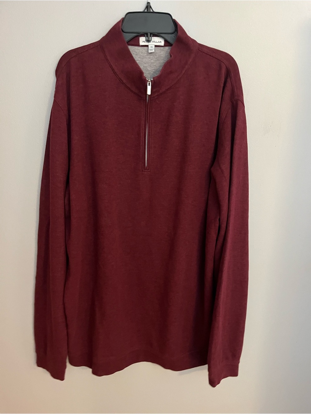 Peter Millar Men's Maroon Half-Zip Sweater